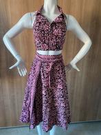 Batik stof Wikkel Rok en haltertop setje mt. M, Maat 38/40 (M), Ophalen of Verzenden, Zo goed als nieuw, Roze
