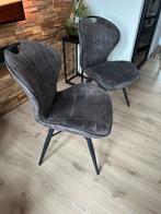 4 eetkamerstoelen Pronto Castione Antraciet, Ophalen, Overige materialen, Gebruikt, Vier