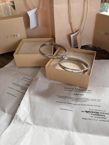 2 HUB ONE Armbanden Staal/Goud 18krt - 18cm beschikbaar voor biedingen