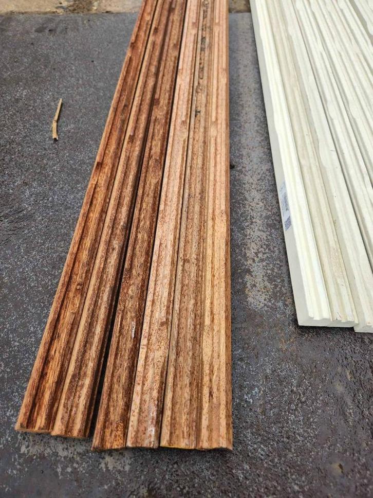 131 - Glaslatten (Meranti), Doe-het-zelf en Verbouw, Glas en Ramen, Gebruikt, Overige typen, 160 cm of meer, Minder dan 80 cm