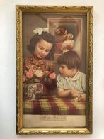 Mooie oude lijst met oude prent Moederdag 1949, Ophalen of Verzenden