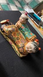 Set. China, 2 x “opium pillow”. Cloisonne/biscuit/porcelein, Antiek en Kunst, Ophalen of Verzenden