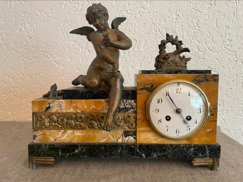 Antieke Franse Schouwpendule Engel, Antiek en Kunst, Antiek | Klokken, Ophalen