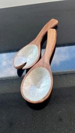 Salade bestek brocante hout sla bestek, Ophalen of Verzenden, Huis en Inrichting