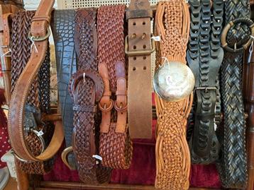 Vintage leren lederen riem riemen bruin zwart  beschikbaar voor biedingen