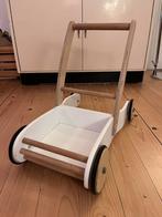 Pino Lino loopwagen wit/hout, Kinderen en Baby's, Speelgoed | Houten speelgoed, Ophalen, Gebruikt, Duw- of Trekspeelgoed