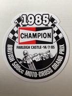 Sticker British 500cc Moto-cross Grand Prix 1985, Verzamelen, Stickers, Zo goed als nieuw, Verzenden