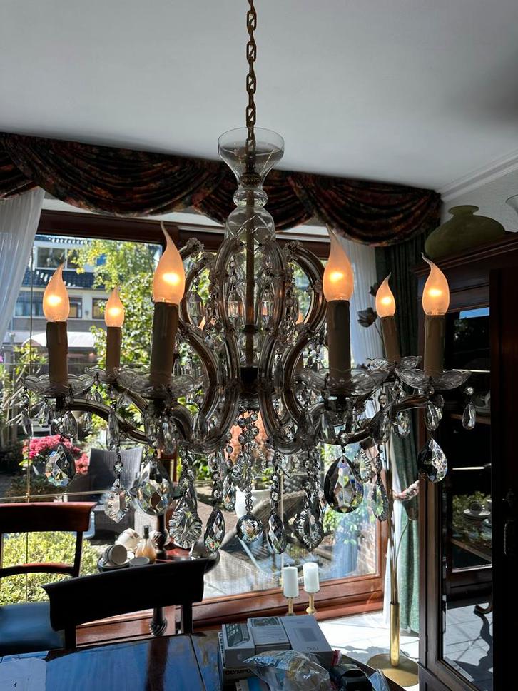 Kristallen Kroonluchter - Perfecte Staat!, Huis en Inrichting, Lampen | Kroonluchters, Zo goed als nieuw, Glas, Ophalen of Verzenden