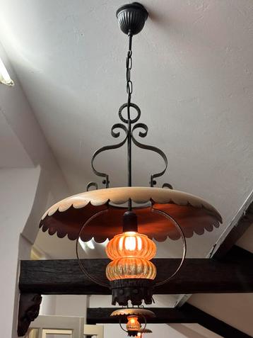 Antieke brutalist lampen, hanglampen, 3x beschikbaar voor biedingen