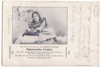 Mademoiselles Feodora kleinste vrouw 1901 freakshow kermis ?