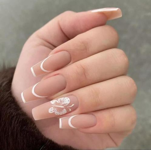 20/24 Stks/set Full Cover Nagels met nagelstrips/nagellijm., Sieraden, Tassen en Uiterlijk, Uiterlijk | Cosmetica en Make-up, Nieuw