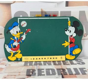 1990 Disney leisteen schoolbord klok telraam krijtbord XL beschikbaar voor biedingen