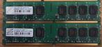 2 x 2GB DDR2 667MHz DIMM, Computers en Software, RAM geheugen, Ophalen of Verzenden, Gebruikt, DDR2, Desktop