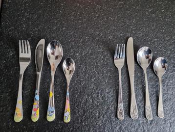 2x kinder bestek setjes beschikbaar voor biedingen