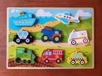 Houten puzzel - Voertuigen - Nette staat, Ophalen of Verzenden, Zo goed als nieuw, Van hout, Minder dan 10 stukjes