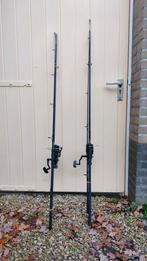 Karperset - 2 Hengels met molen, accessoires en voer, Watersport en Boten, Hengelsport | Karpervissen, Ophalen, Gebruikt, Complete set