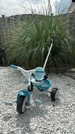 Smoby driewieler met stang - Lichtblauw, Fietsen en Brommers, Fietsen | Driewielers, Ophalen, Gebruikt, Smoby, Duwstang