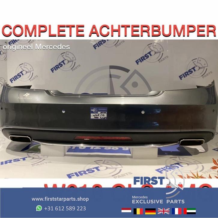W218 CLS AMG ACHTERBUMPER + DIFFUSER + UITLAATSIERSTUKKEN CO, Auto-onderdelen, Carrosserie en Plaatwerk, Bumper, Mercedes-Benz