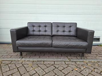 Ikea Landskrona 2 zitsbank leer retro in goede staat! beschikbaar voor biedingen