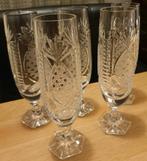 5 kristallen glazen met ananas motief, Ophalen of Verzenden