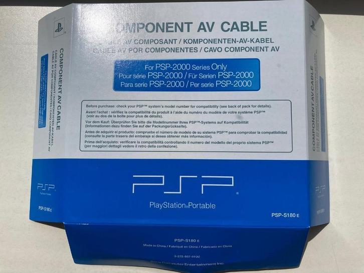 Officiële PSP Component Kabel (PSP-S180E), Spelcomputers en Games, Spelcomputers | Sony PlayStation Portables | Accessoires, Zo goed als nieuw