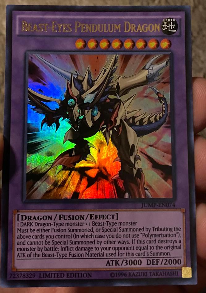 Yu-Gi-Oh! Beast-Eyes Pendulum Dragon JUMP Promo !, Hobby en Vrije tijd, Verzamelkaartspellen | Yu-gi-Oh!, Zo goed als nieuw, Losse kaart