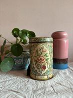 Vintage Verblifa bloemen blik thee, Verzenden, Gebruikt, Thee