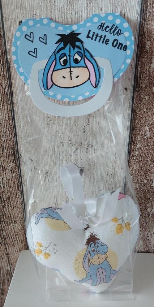 nieuw- Iejoor bag-topper met blokzakje, Hobby en Vrije tijd, Kaarten | Zelfgemaakt, Nieuw, Ophalen of Verzenden