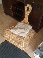 Mooie Rieten Luie Stoel., Huis en Inrichting, Stoelen, Ophalen, Gebruikt, Bruin, Riet of Rotan
