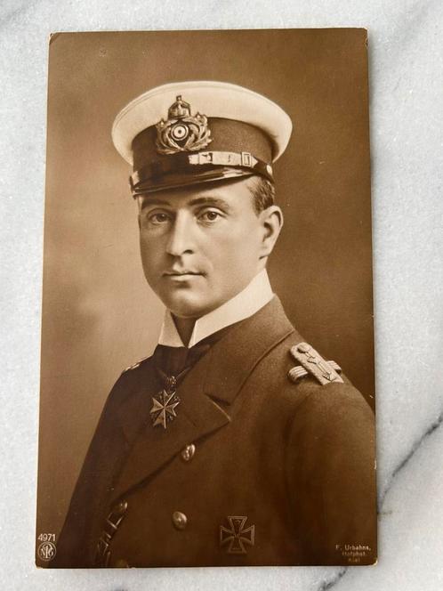 Wo1: ak portrait kapitein Weddigen U9 onderzeeboot uboot, Verzamelen, Militaria | Algemeen, Landmacht, Foto of Poster, Nederland