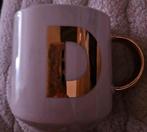 Mok met Gouden Letter D, Ophalen of Verzenden, Zo goed als nieuw