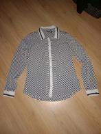 Zwart witte hartjesblouse - Nobell - Maat 13/14 (158/164), Nobell, Meisje, Overhemd of Blouse, Ophalen of Verzenden