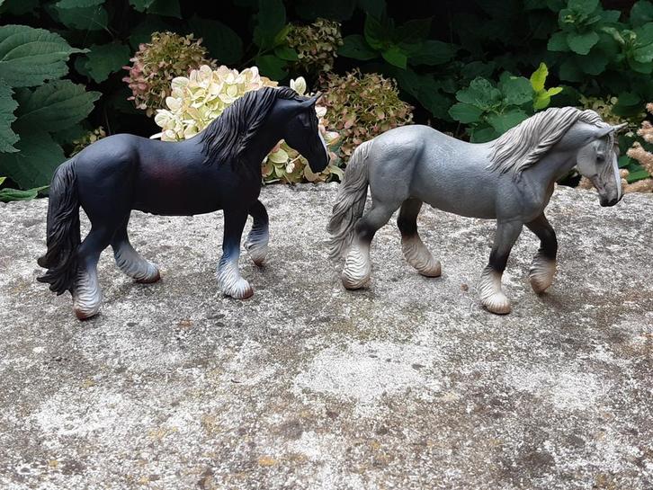 Collecta / schleich shire merrie2 stuks, Verzamelen, Dierenverzamelingen, Zo goed als nieuw, Beeldje of Figuurtje, Paard, Ophalen of Verzenden