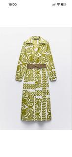 jurk met print en ceintuur van jute, Kleding | Dames, Ophalen of Verzenden, Nieuw, Groen, Onder de knie