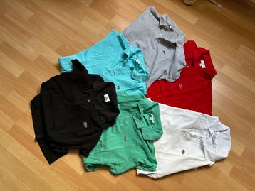 6x originele Lacoste herenpolo’s maat L beschikbaar voor biedingen