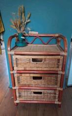 Bamboe Rotan Vintagekastje., Ophalen, Gebruikt