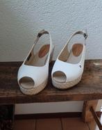 TOMMY HILFIGER witte dames sandalen met sleehak, maat 36, Wit, Zo goed als nieuw, Tommy Hilfiger, Sandalen of Muiltjes