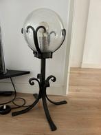 Vintage vloerlamp met zwart ijzeren poot, Ophalen, Overige materialen, Zo goed als nieuw, Vintage brocante