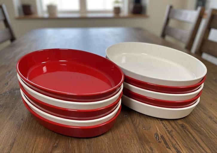 Emile Henry ovenschaal / stuk (horeca kwaliteit) - 2 kleuren, Huis en Inrichting, Keuken | Servies, Zo goed als nieuw, Schaal of Schalen