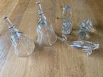 Kristallen karafstop, tafelbel en vis, Antiek en Kunst, Antiek | Glas en Kristal, Ophalen of Verzenden