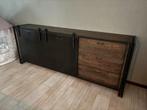 Industriële Dressoir | 220 cm | hout en staal | goede staat, Ophalen, Zo goed als nieuw, 200 cm of meer, Metaal