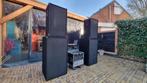 Geluid set in zeer nette staat 5500 watt RMS dubbel 18 inch, Zo goed als nieuw, Complete surroundset, 120 watt of meer, Ophalen