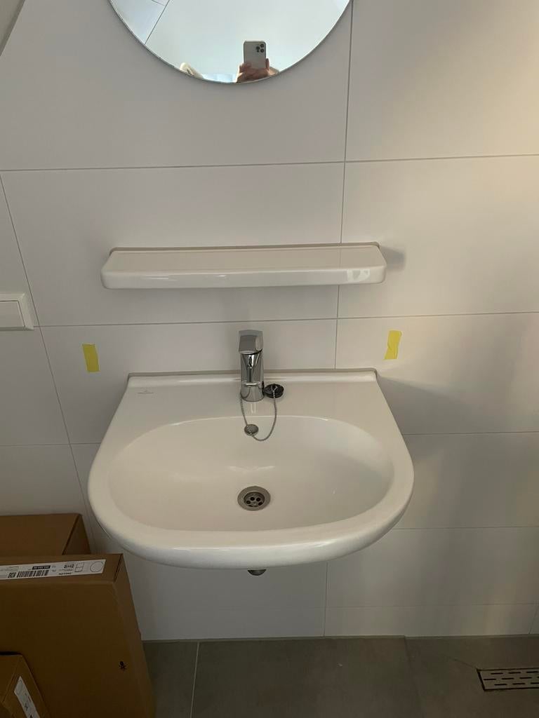 Villeroy & Boch O.novo Wastafel 55x44cm Halfrond - Wit, Huis en Inrichting, Badkamer | Badkamermeubels, Ophalen, 50 tot 100 cm