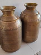 2 grote bronzen vazen metaal, Overige materialen, Overige kleuren, Ophalen of Verzenden, Zo goed als nieuw