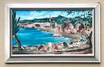 Olieverfschilderij Westpunt, Curaçao door Nildo Marchena, Antiek en Kunst, Kunst | Schilderijen | Klassiek, Ophalen of Verzenden