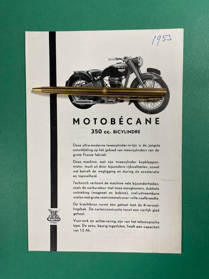 Motobécane Motorcycle Advertentie 1953 FRA/NL (Origineel), Verzamelen, Tijdschriften, Kranten en Knipsels, Knipsel(s), Nederland