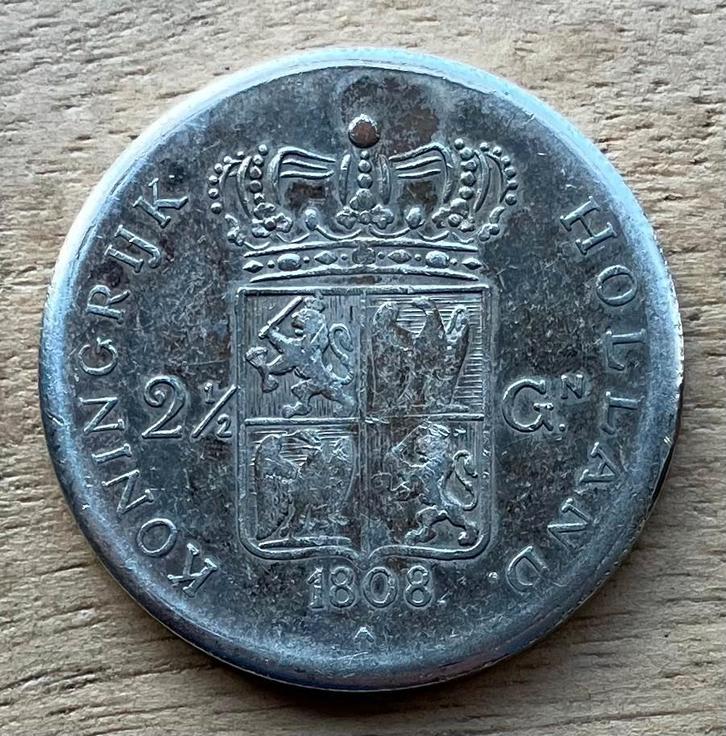2,5 gulden 1808 Napoleon, Postzegels en Munten, Munten | Nederland, Losse munt, 2½ gulden, Vóór koninkrijk, Ophalen