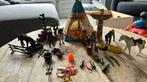 Playmobile Indianen Dorp Met Tipi En Totempaal, Complete set, Ophalen of Verzenden, Zo goed als nieuw