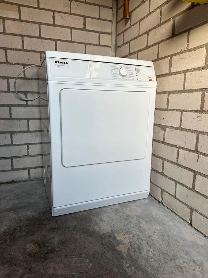 Miele T8703 Wasdroger, Witgoed en Apparatuur, Wasdrogers, Zo goed als nieuw, Luchtafvoer, Voorlader, 6 tot 8 kg, 85 tot 90 cm