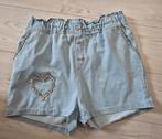 superleuk kort broekje met strass 42, Kort, Blauw, Maat 42/44 (L), Nieuw